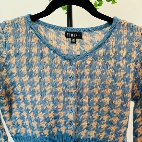 Preppy style, Y2K timing cropped cardigan - Picture 4 of 7